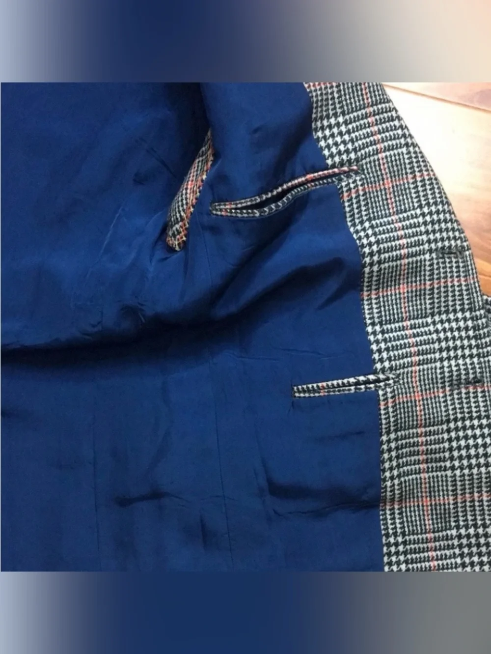 Vintage Men The Highlander Tailored Grey Glen Plaid Wool Classic Blazer Size 36S